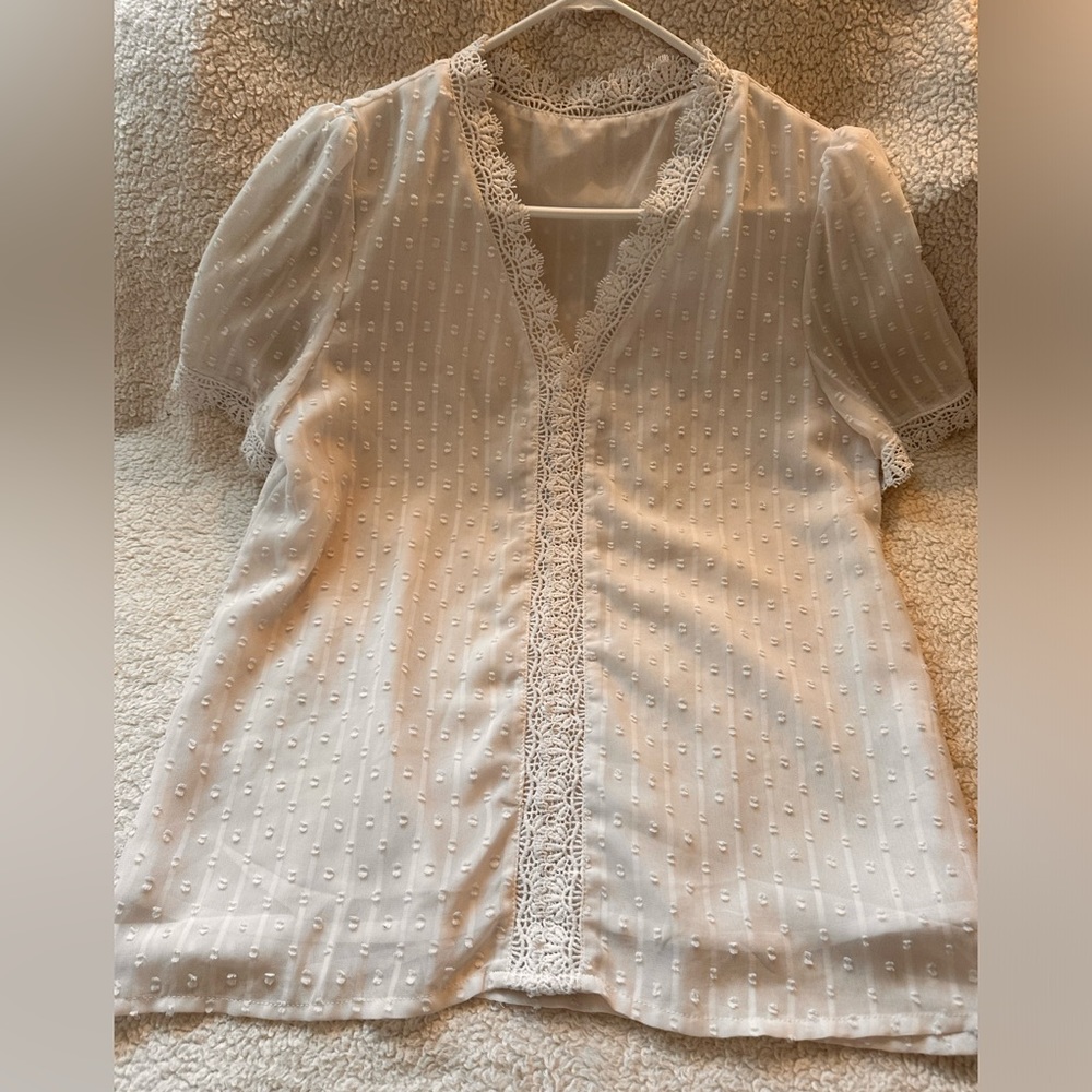 Ivory lace top
